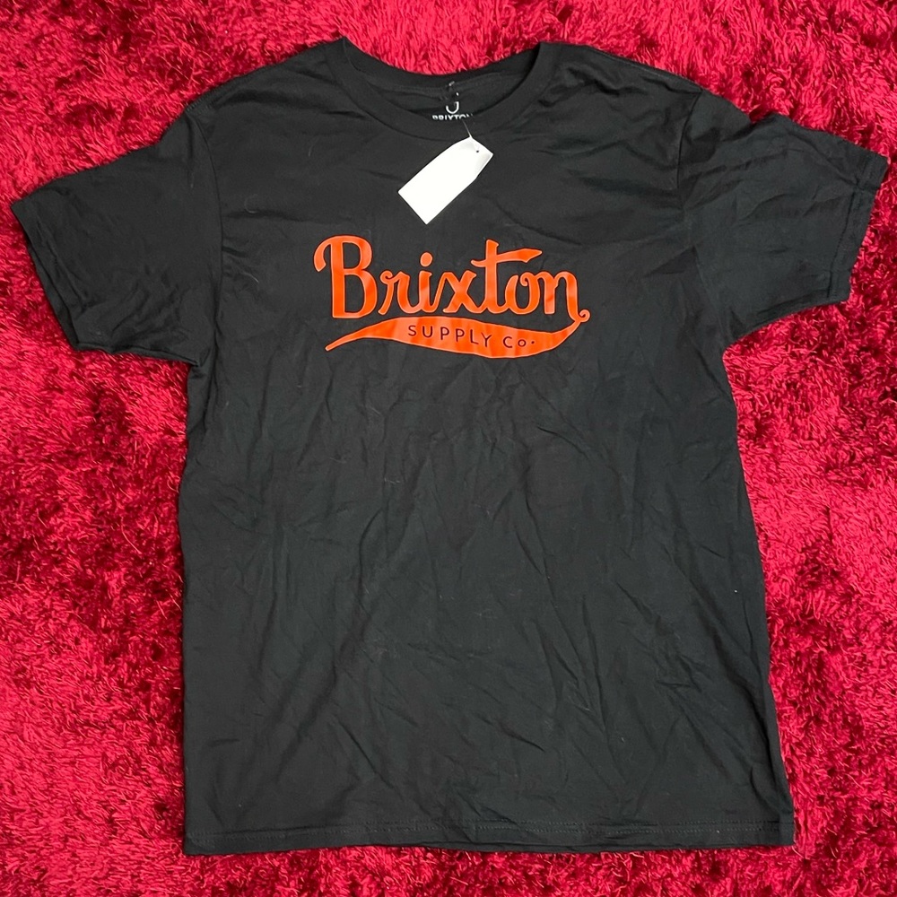 Brixton MFG Medium Short Sleeve Shirt Black Orange Halloween